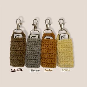 Handmade Crochet Lip Balm Holder Keychain